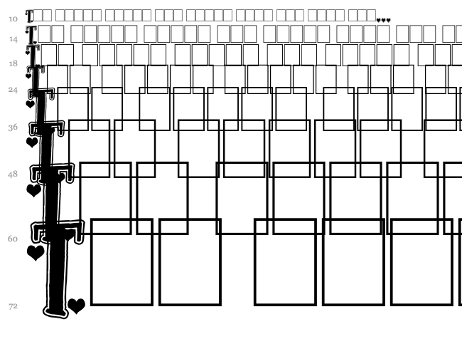 True Stories font waterfall